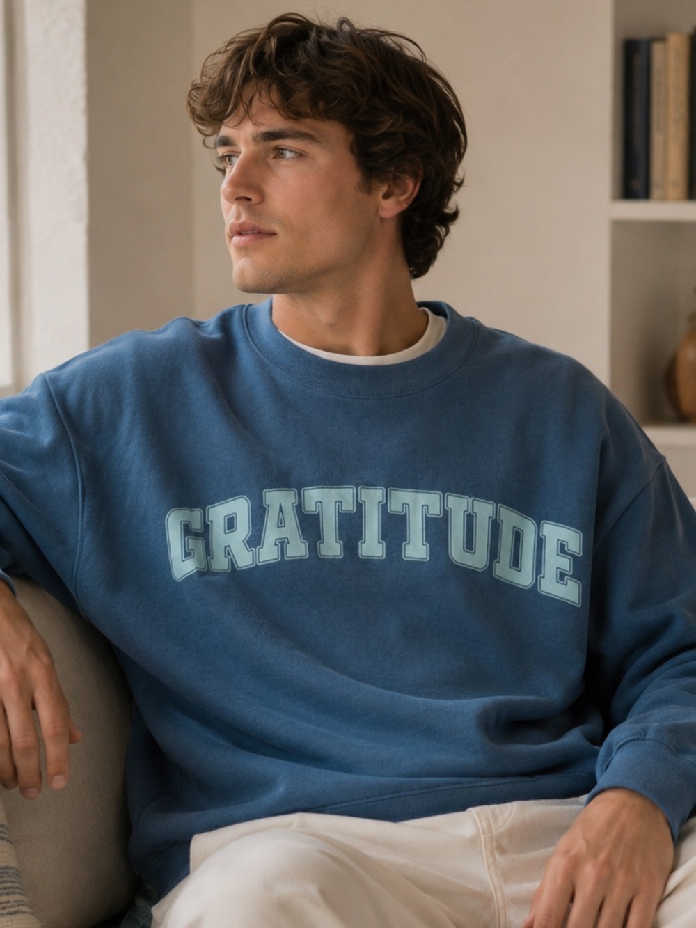 THE GRATITUDE COED CREWNECK SWEATSHIRT